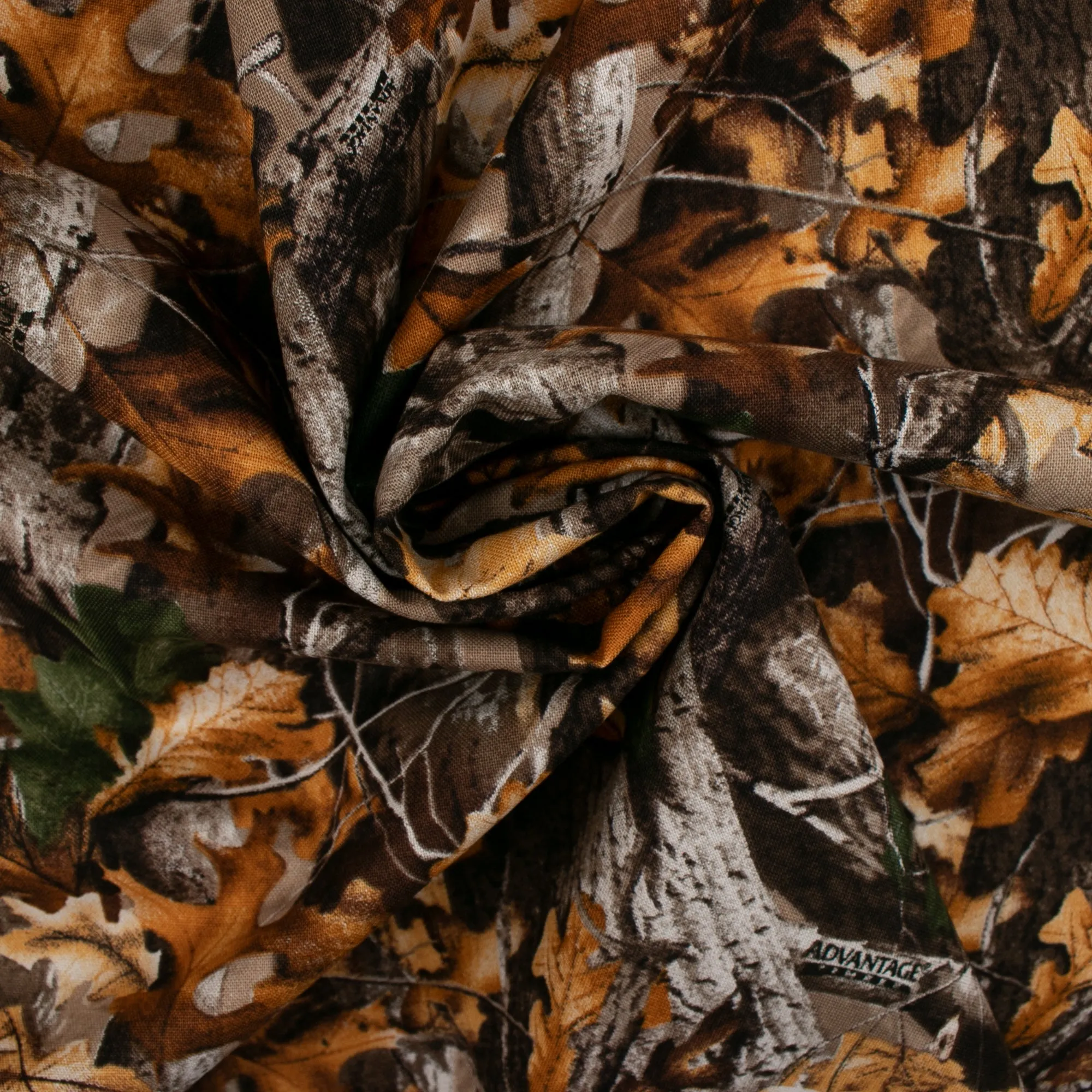 Printed cotton - REAL TREE - Brown / Orange