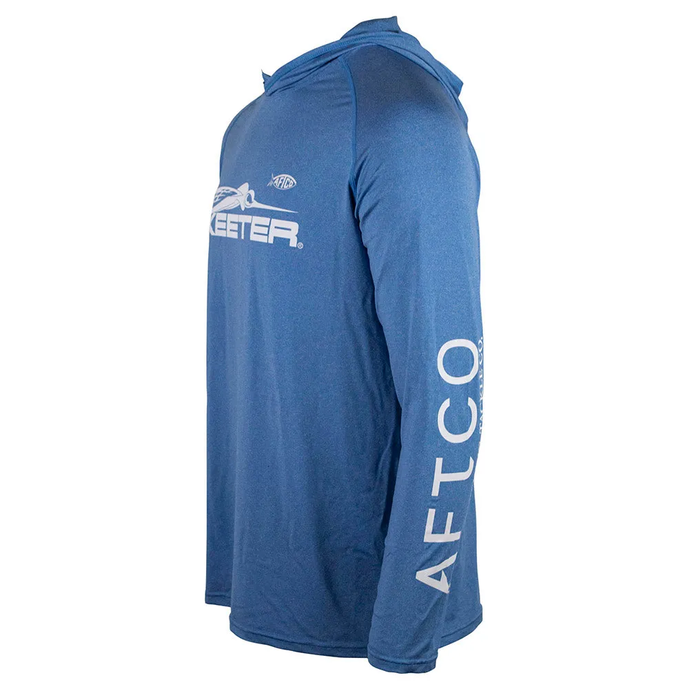 Skeeter AFTCO Samurai Hooded Long Sleeve - Nautical Blue Heather