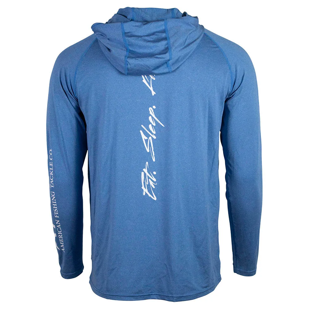 Skeeter AFTCO Samurai Hooded Long Sleeve - Nautical Blue Heather