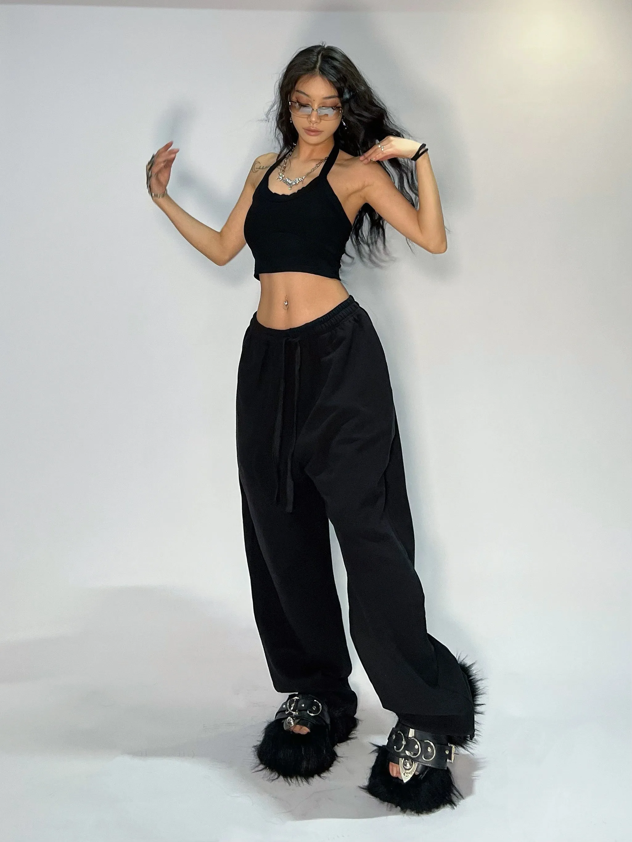 Spicy Solid Color Loose Jazz Dance Pants