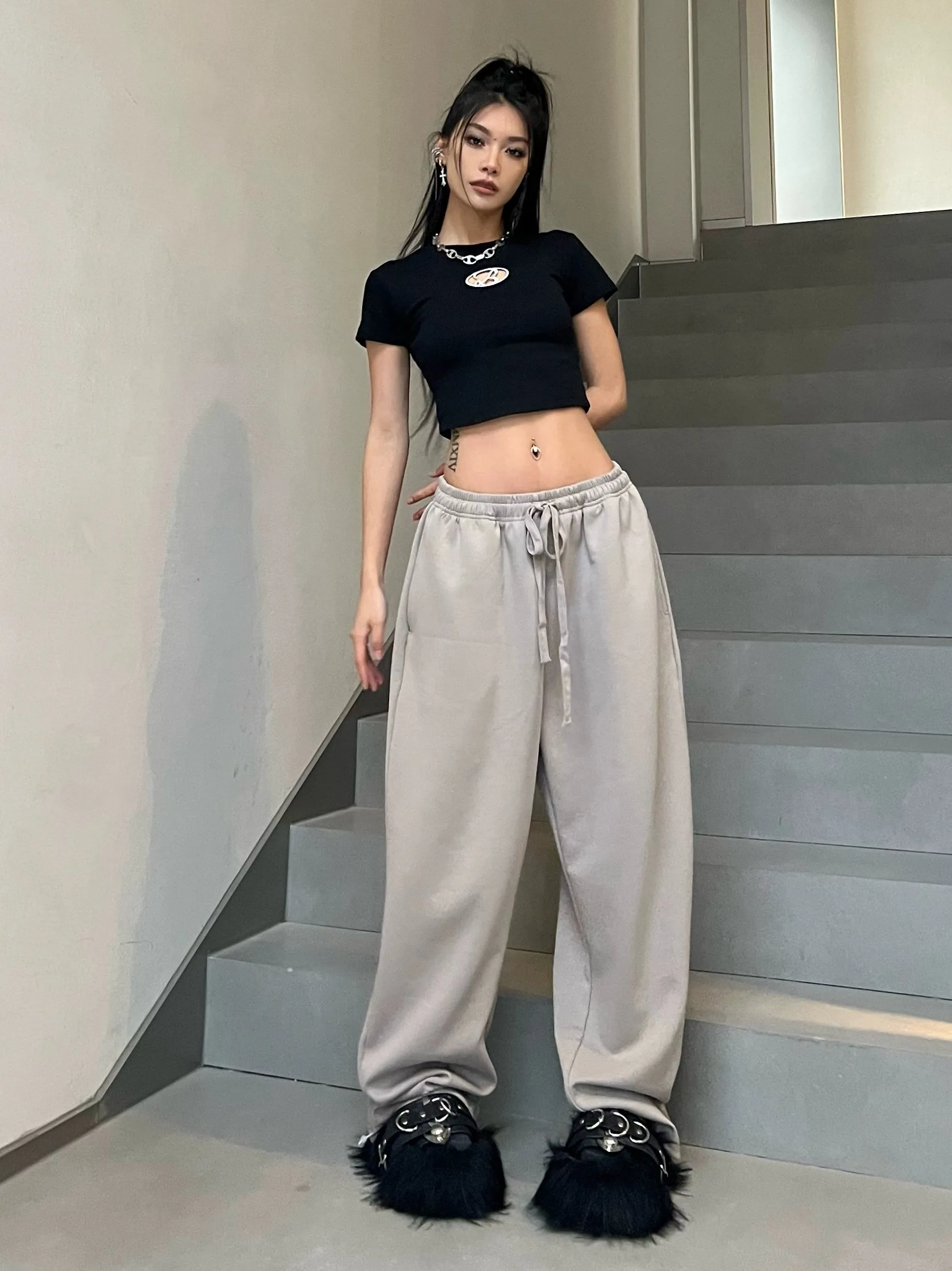 Spicy Solid Color Loose Jazz Dance Pants