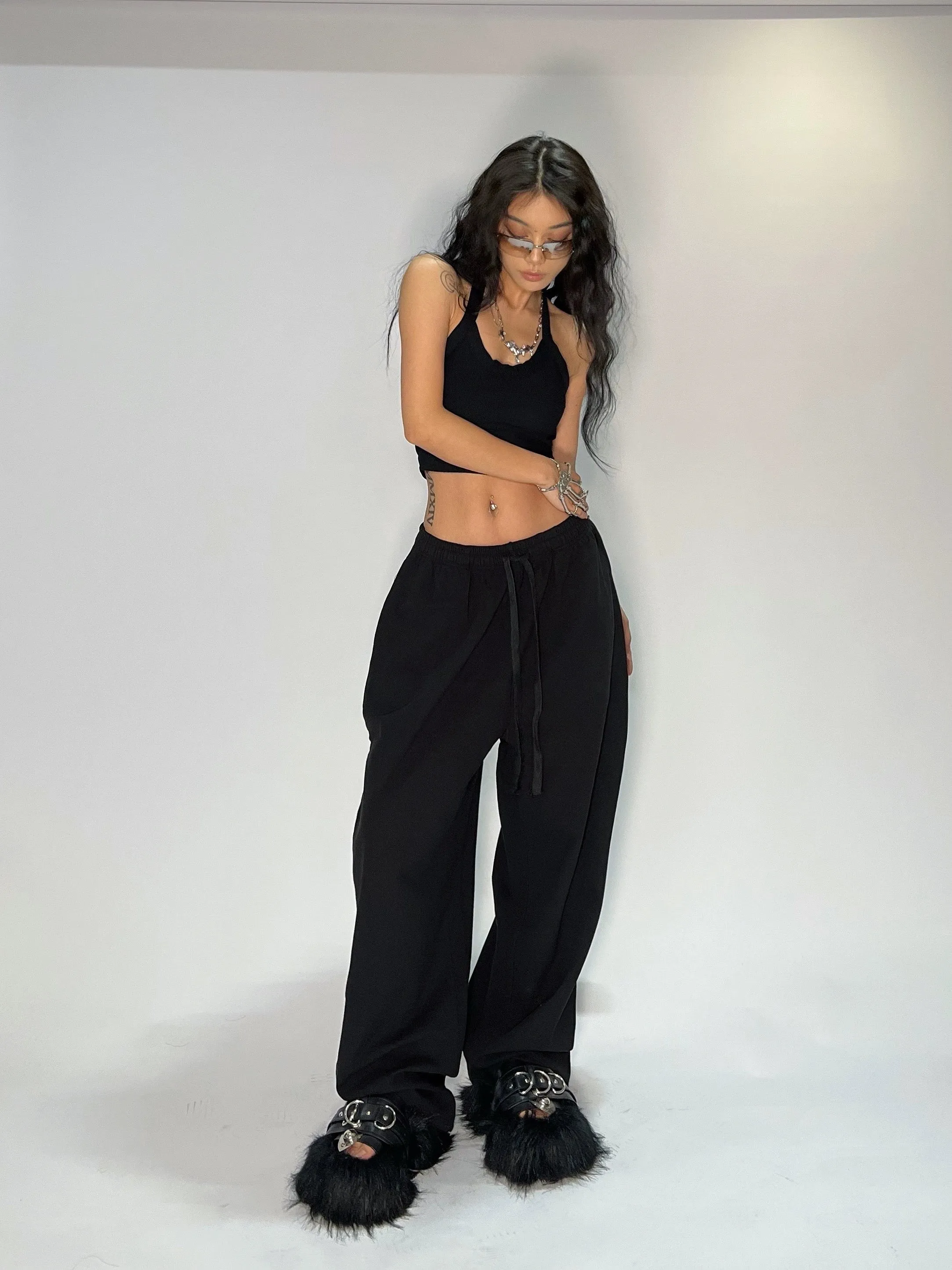 Spicy Solid Color Loose Jazz Dance Pants