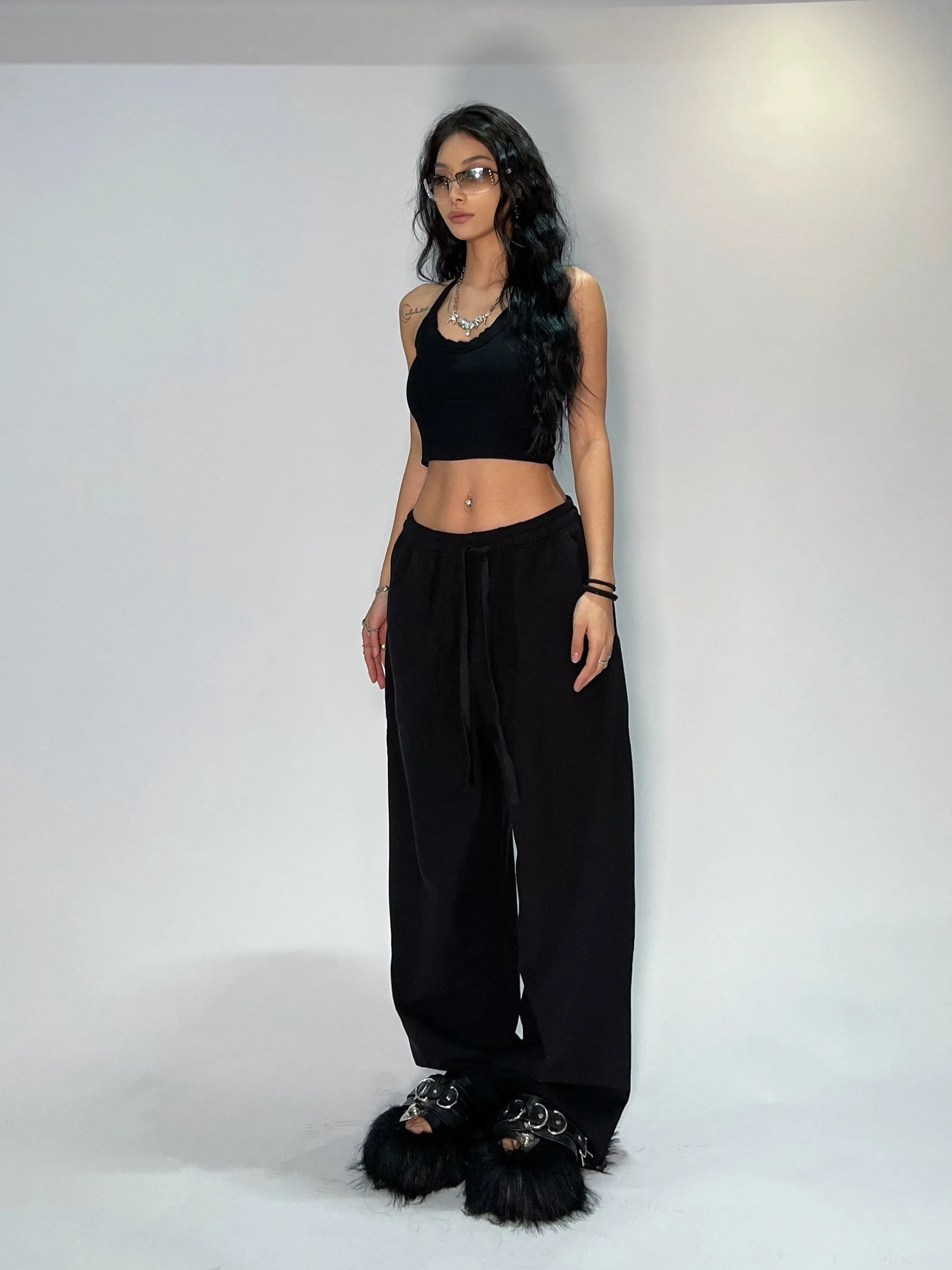 Spicy Solid Color Loose Jazz Dance Pants