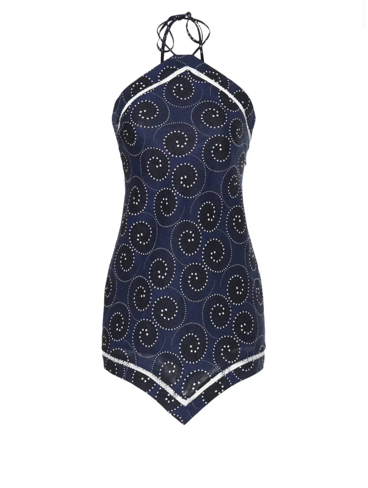 Staud Navy Halter Mini Dress