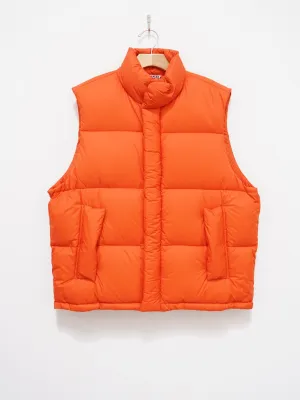 Super Light Nylon Ripstop Down Vest - Orange