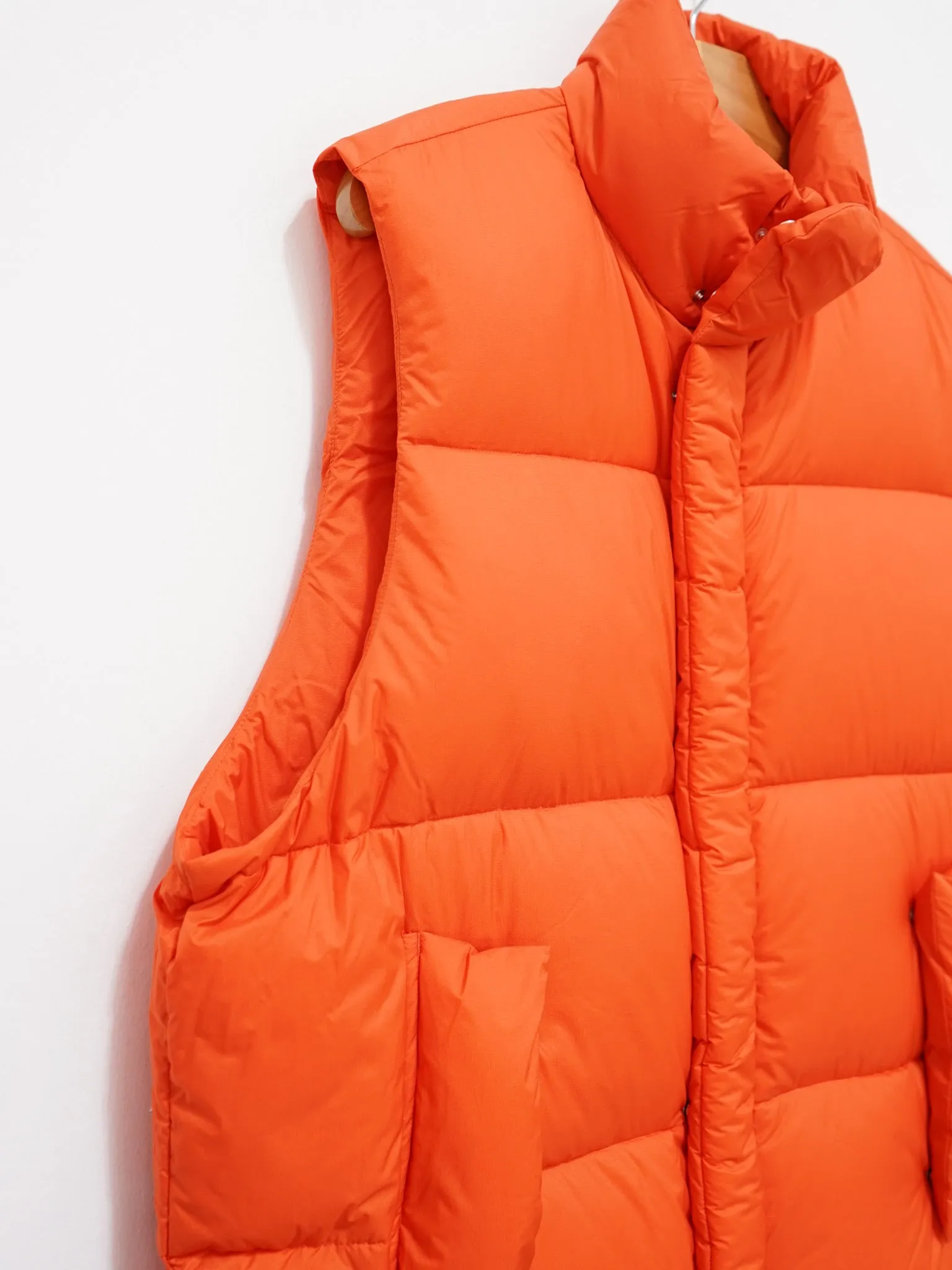 Super Light Nylon Ripstop Down Vest - Orange