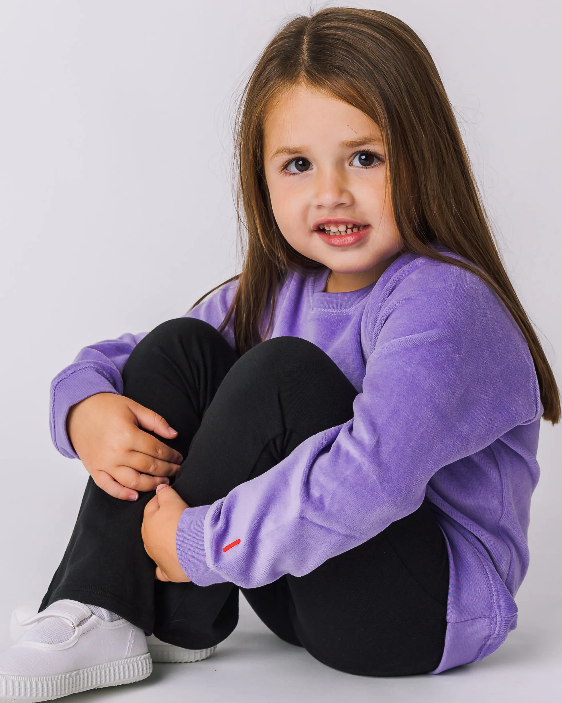 The Organic Velour Pullover Sweatshirt [Lilac Purple]